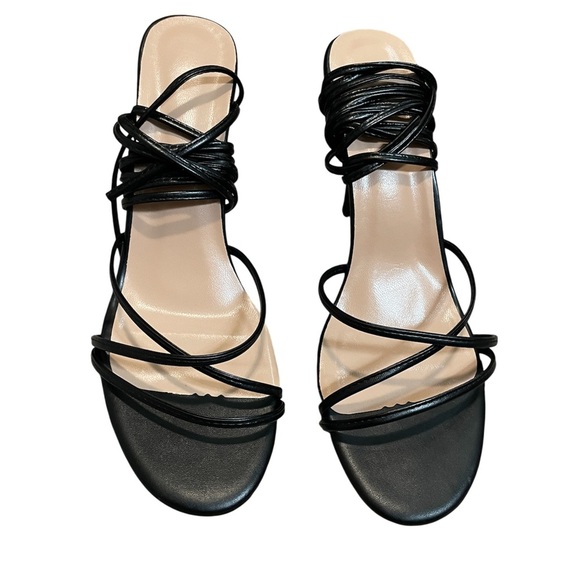 Women’s Black Strappy Lace-Up Heels | Sz 9 - Picture 7 of 7